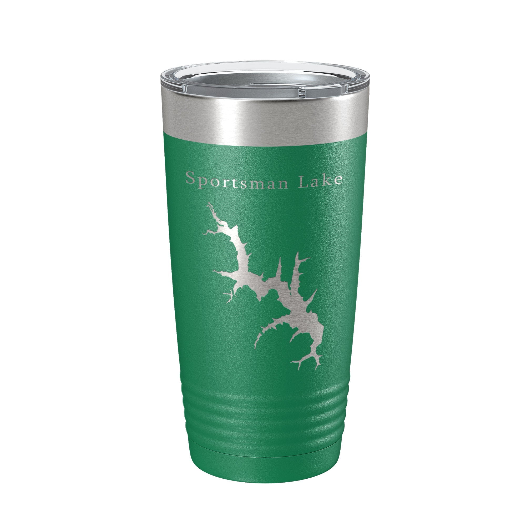 Sportsman Lake Map Tumbler Travel Mug Insulated Laser Engraved Coffee Cup Oklahoma 20 oz