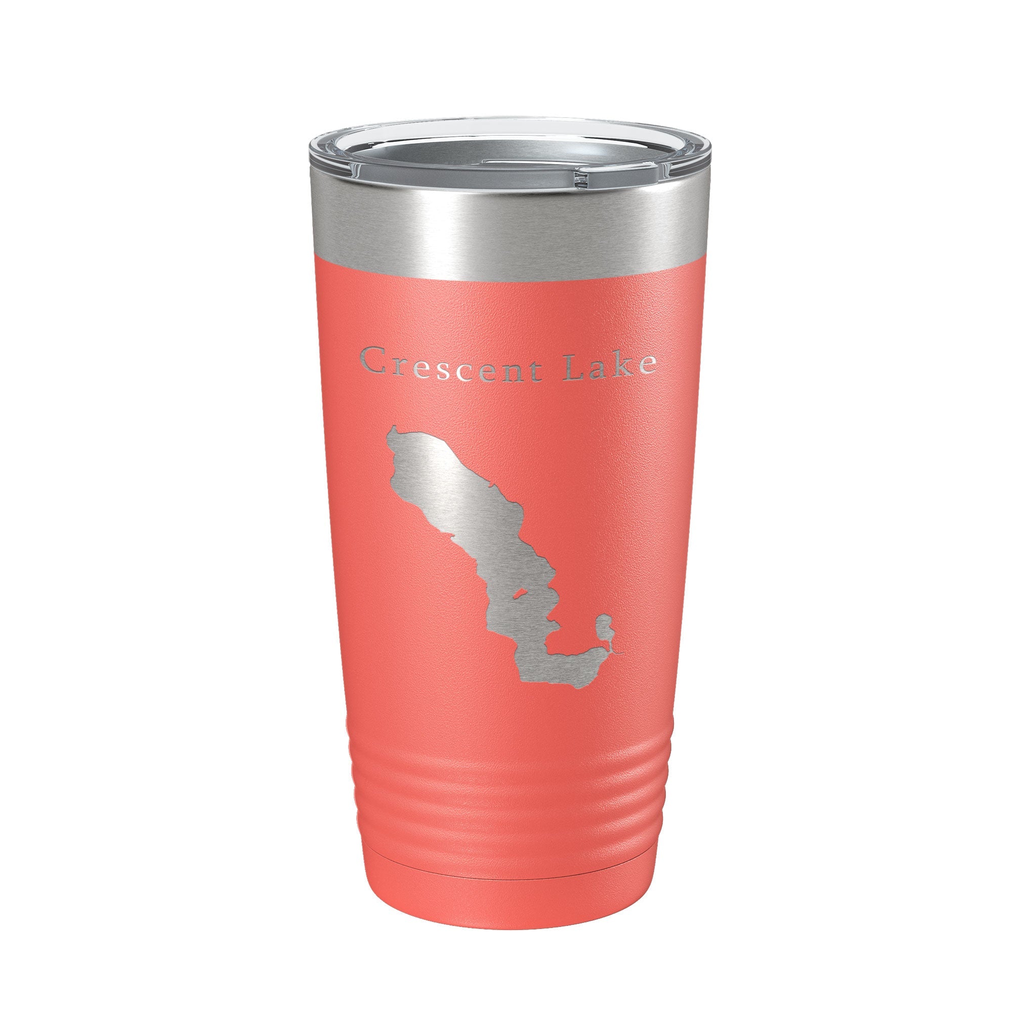 Crescent Lake Map Tumbler Travel Mug Insulated Laser Engraved Coffee Cup Florida 20 oz
