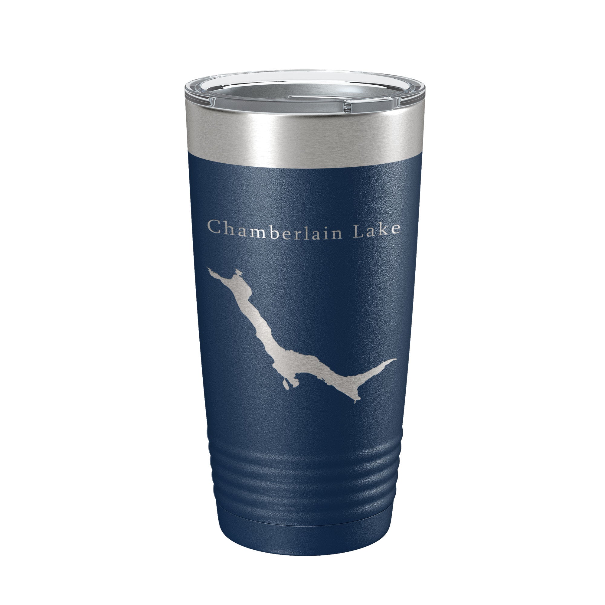 Chamberlain Lake Map Tumbler Travel Mug Insulated Laser Engraved Coffee Cup Maine 20 oz
