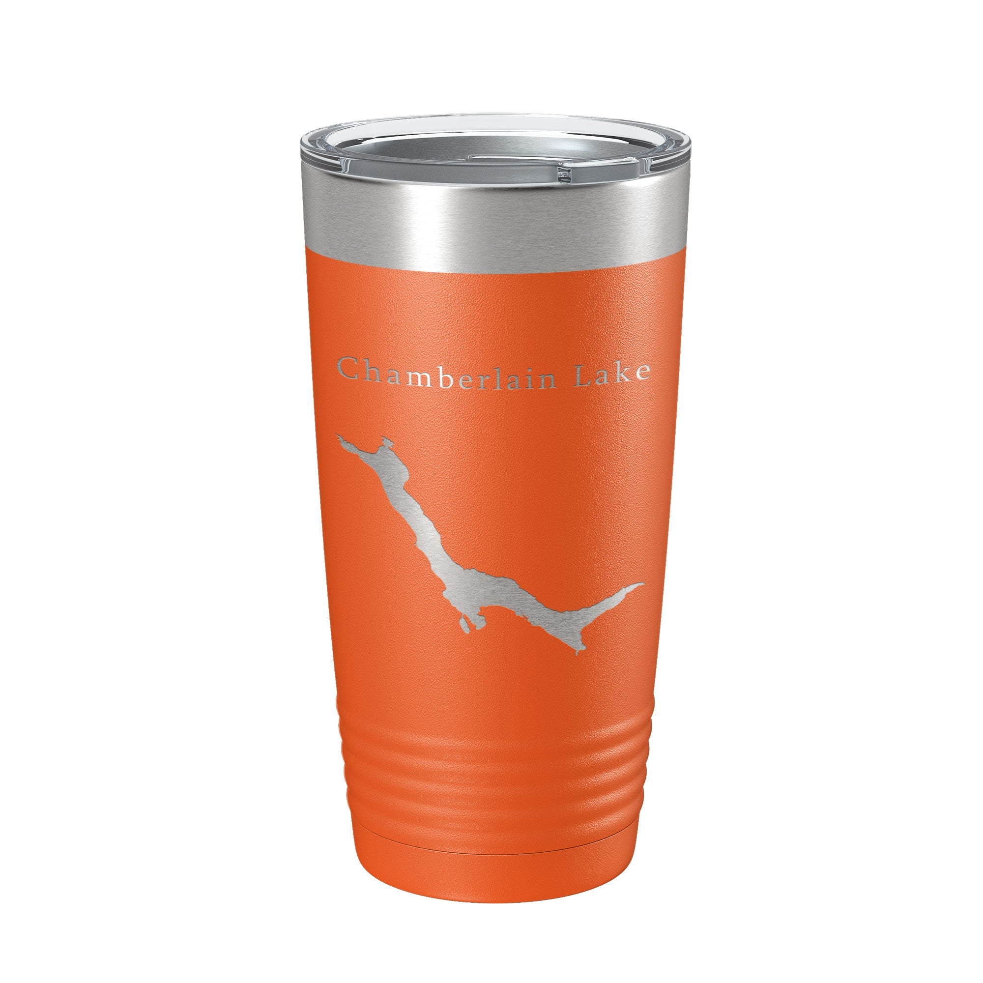 Chamberlain Lake Map Tumbler Travel Mug Insulated Laser Engraved Coffee Cup Maine 20 oz