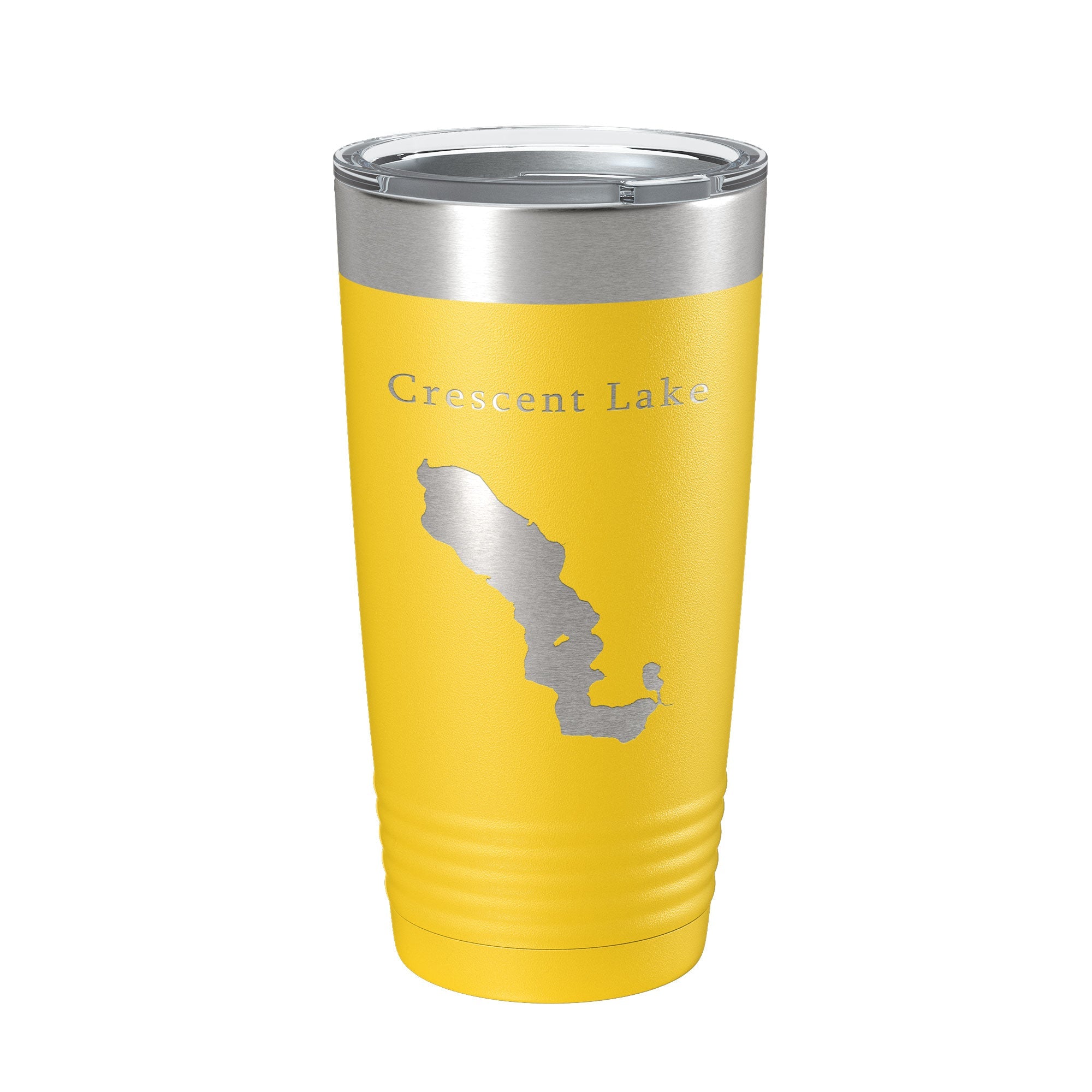 Crescent Lake Map Tumbler Travel Mug Insulated Laser Engraved Coffee Cup Florida 20 oz