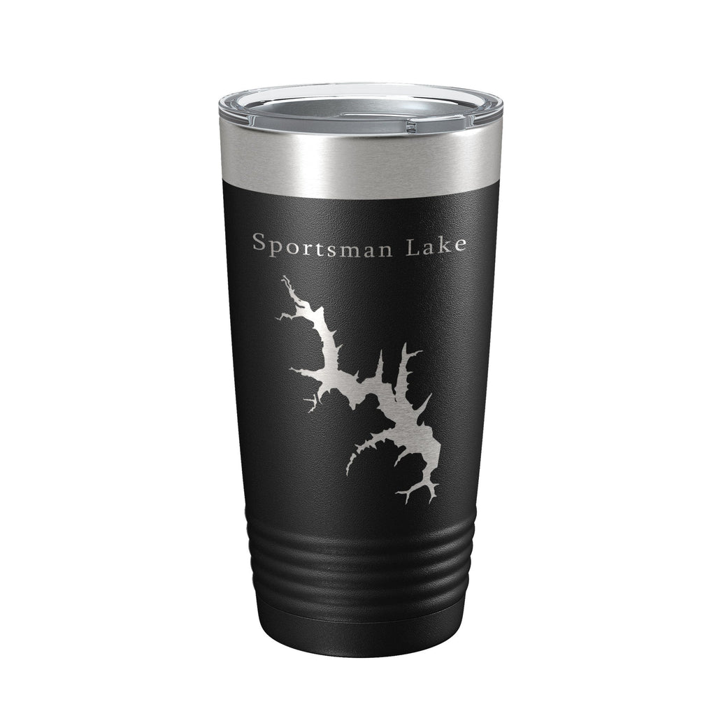 Sportsman Lake Map Tumbler Travel Mug Insulated Laser Engraved Coffee Cup Oklahoma 20 oz