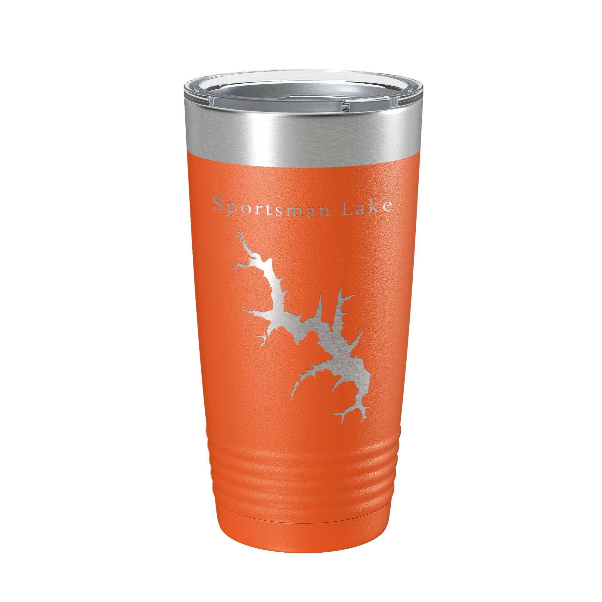 Sportsman Lake Map Tumbler Travel Mug Insulated Laser Engraved Coffee Cup Oklahoma 20 oz