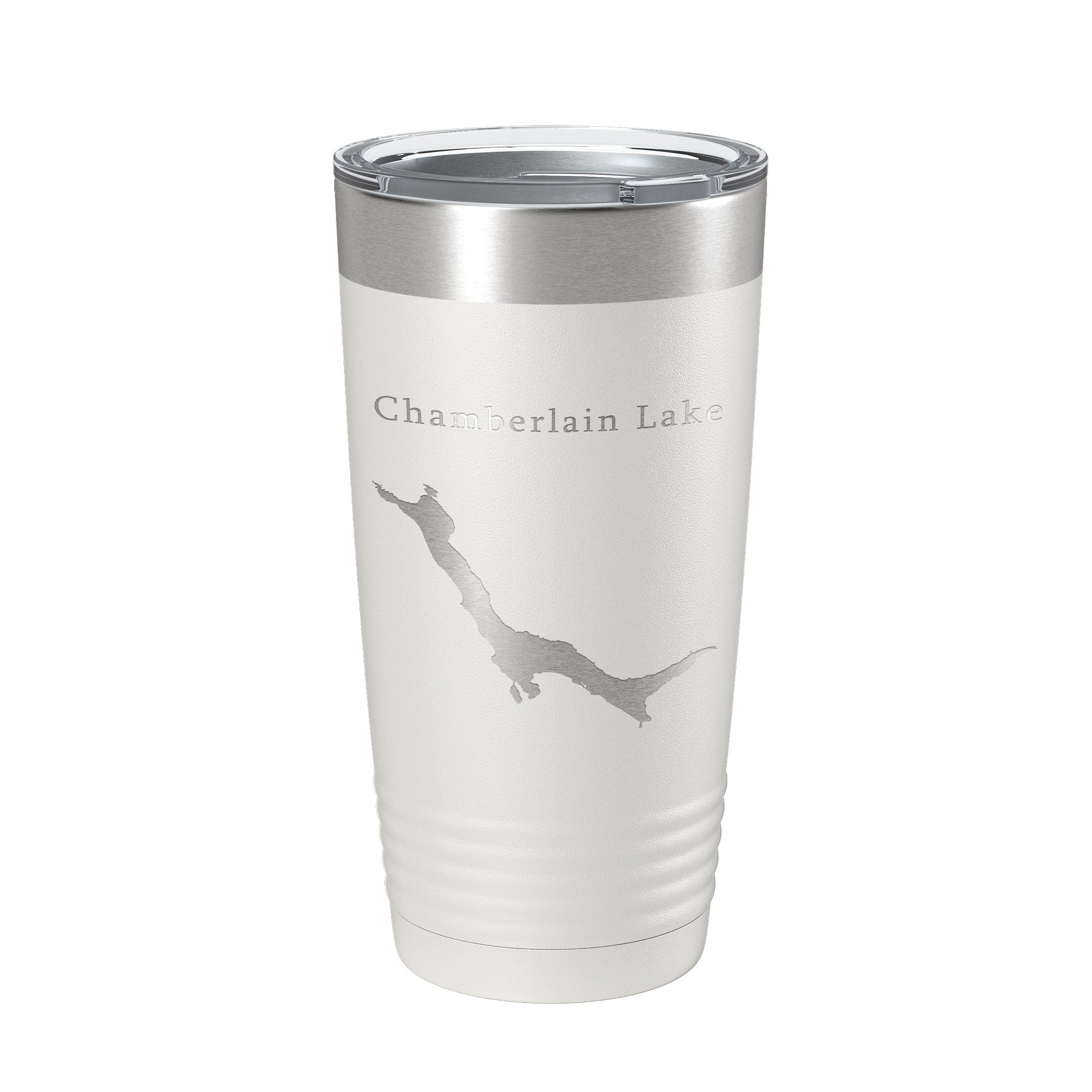 Chamberlain Lake Map Tumbler Travel Mug Insulated Laser Engraved Coffee Cup Maine 20 oz