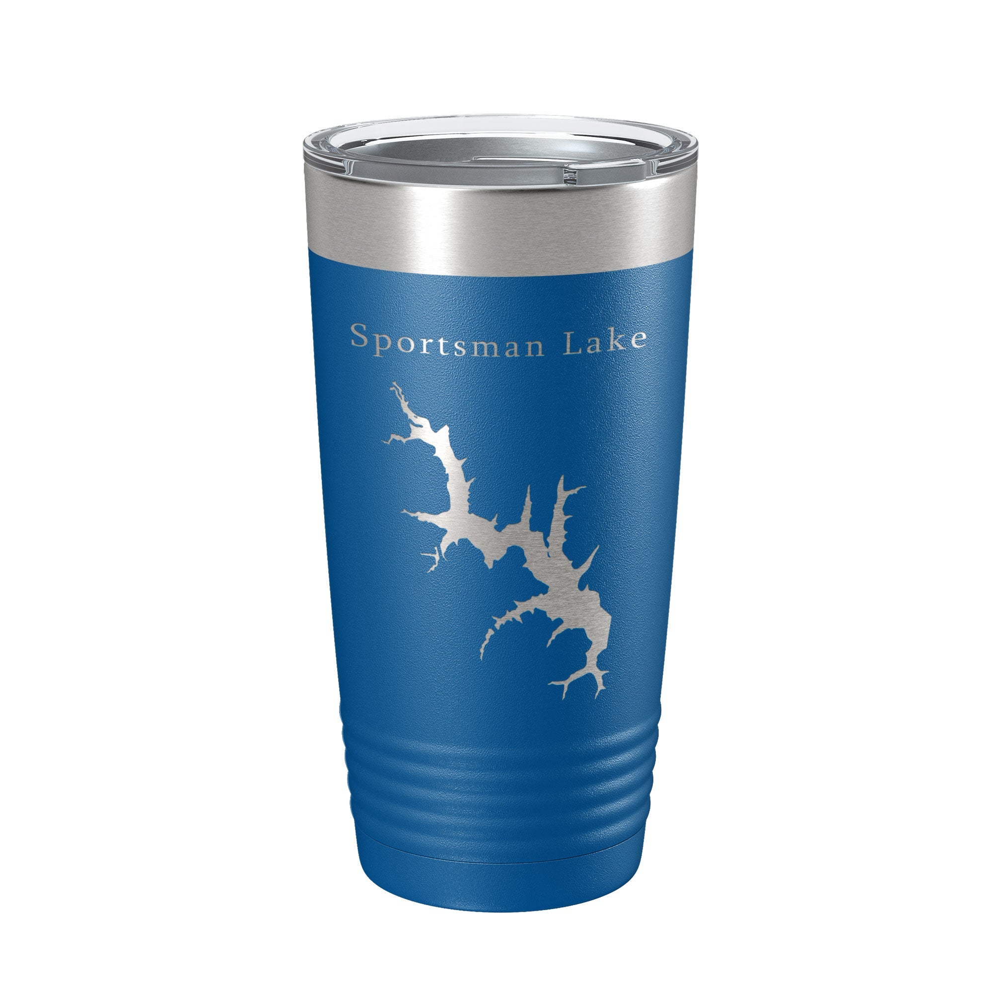 Sportsman Lake Map Tumbler Travel Mug Insulated Laser Engraved Coffee Cup Oklahoma 20 oz