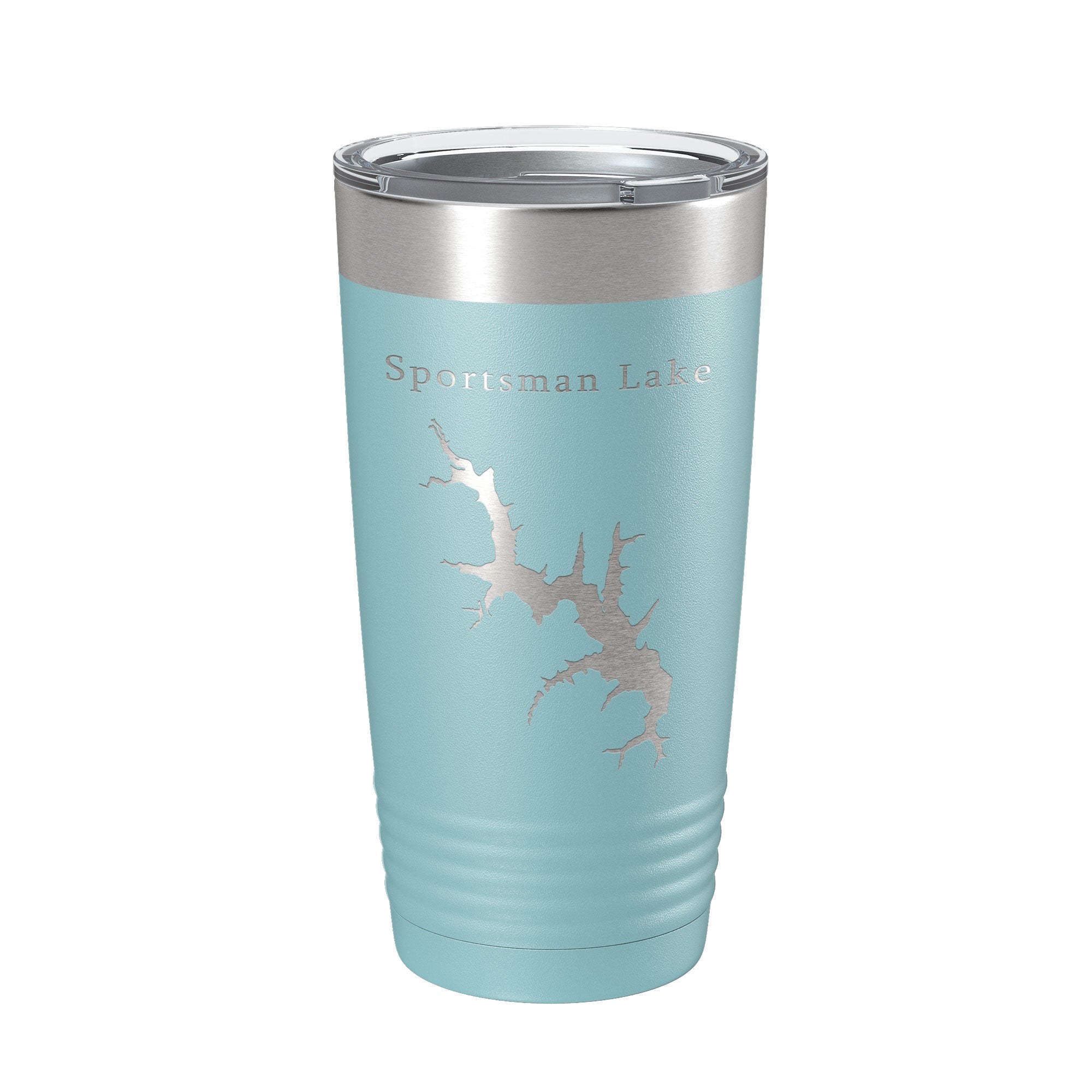 Sportsman Lake Map Tumbler Travel Mug Insulated Laser Engraved Coffee Cup Oklahoma 20 oz
