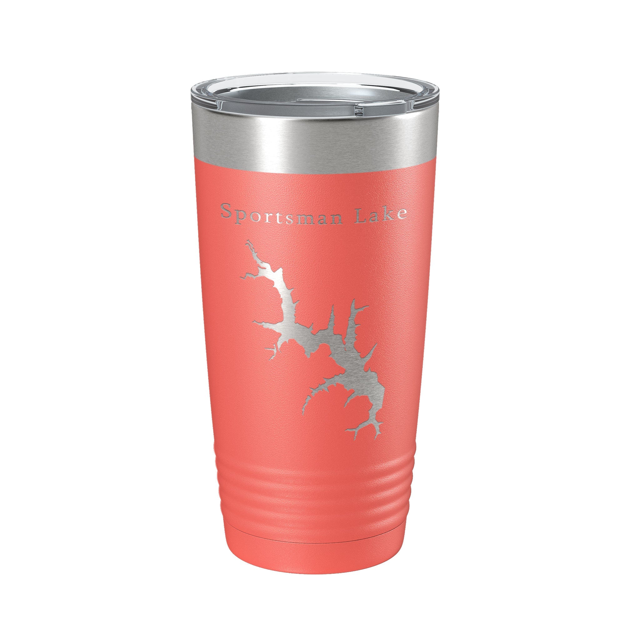 Sportsman Lake Map Tumbler Travel Mug Insulated Laser Engraved Coffee Cup Oklahoma 20 oz