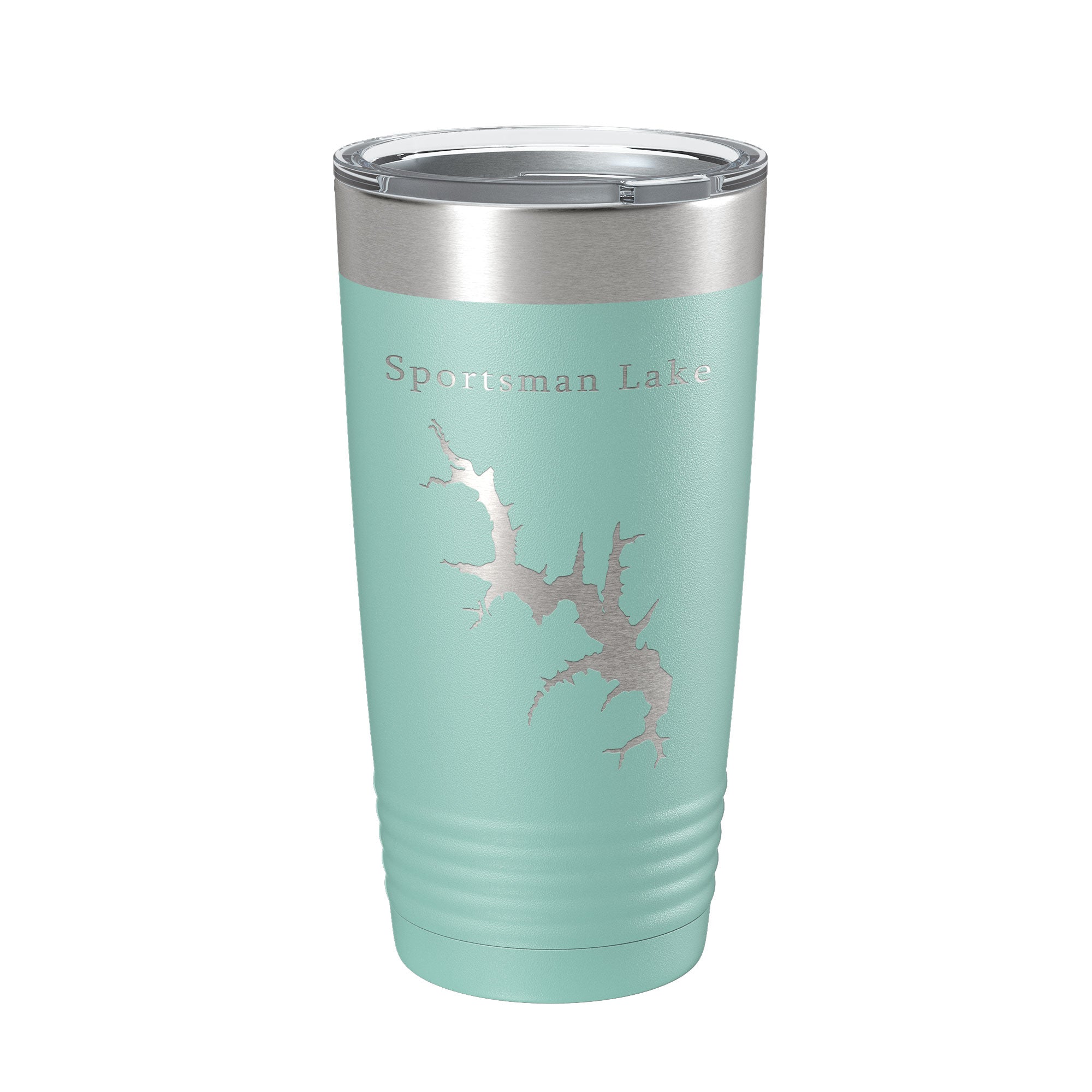 Sportsman Lake Map Tumbler Travel Mug Insulated Laser Engraved Coffee Cup Oklahoma 20 oz