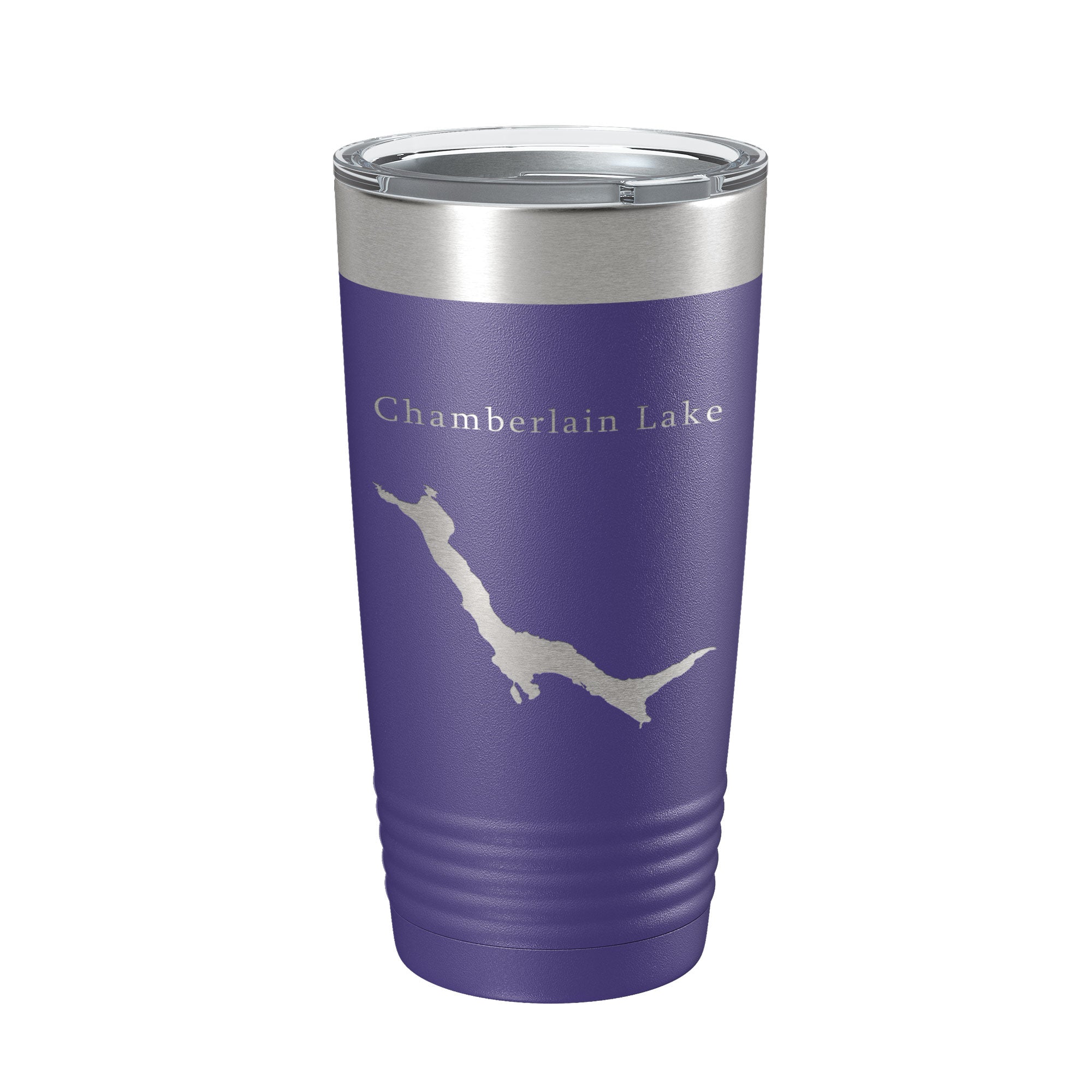 Chamberlain Lake Map Tumbler Travel Mug Insulated Laser Engraved Coffee Cup Maine 20 oz