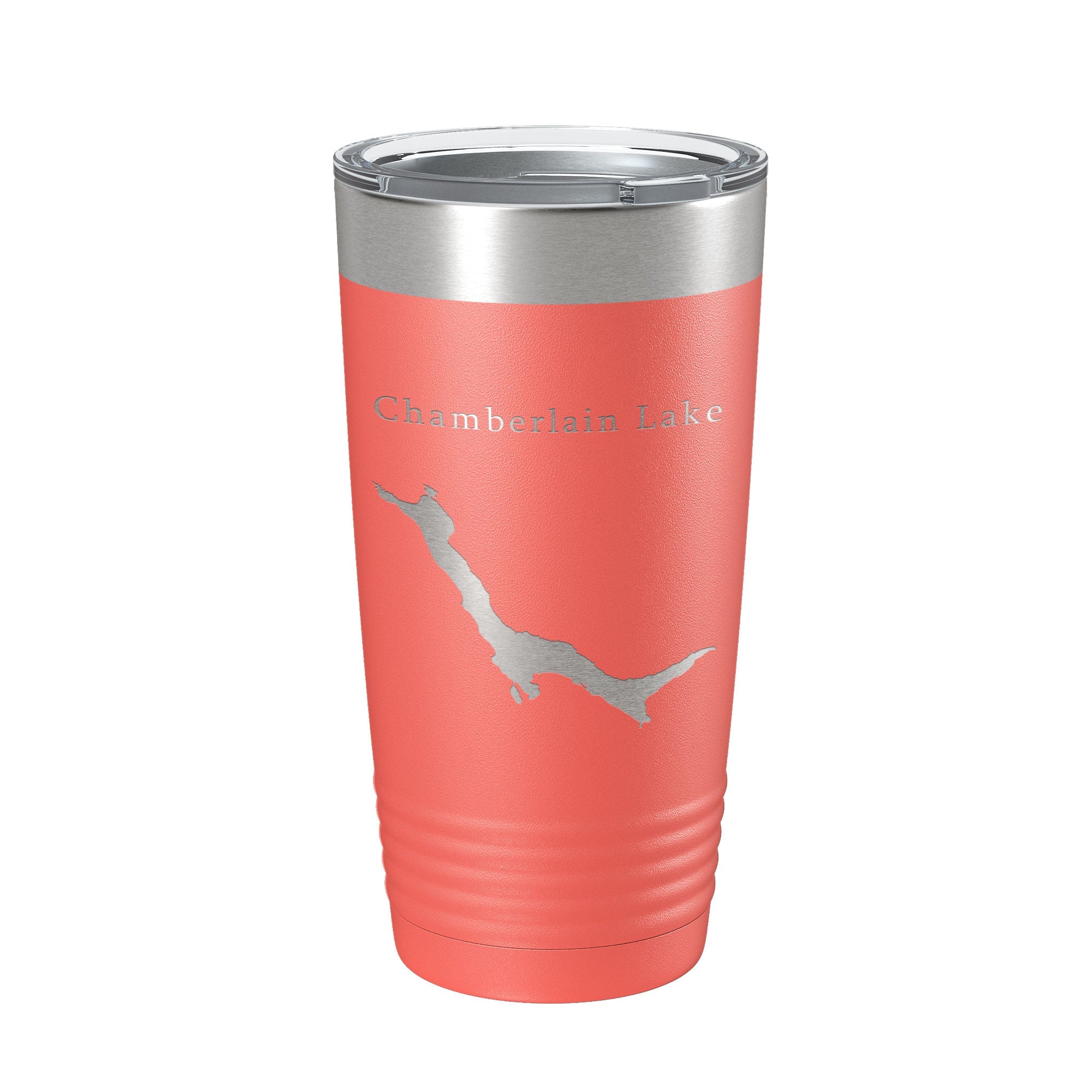 Chamberlain Lake Map Tumbler Travel Mug Insulated Laser Engraved Coffee Cup Maine 20 oz
